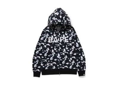 A BATHING APE x Dover Street Market Camo Crystal Stone Bape Full Zip Hoodie "Black"