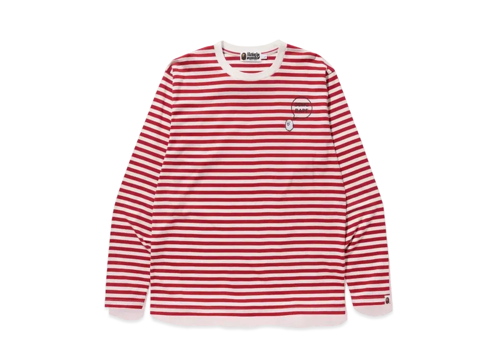 A BATHING APE x Dover Street Market Hoop L/S Tee "Red"