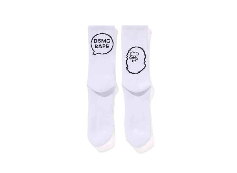 A BATHING APE x Dover Street Market Socks "White"
