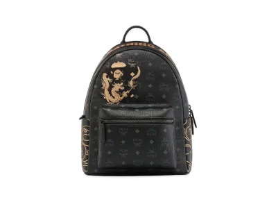 A BATHING APE x MCM Stark Lunar New Year Visetos Day Packs "Black"