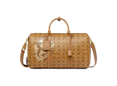 A BATHING APE x MCM Pottomar Lunar New Year Visetos Weekender Medium "Beige"
