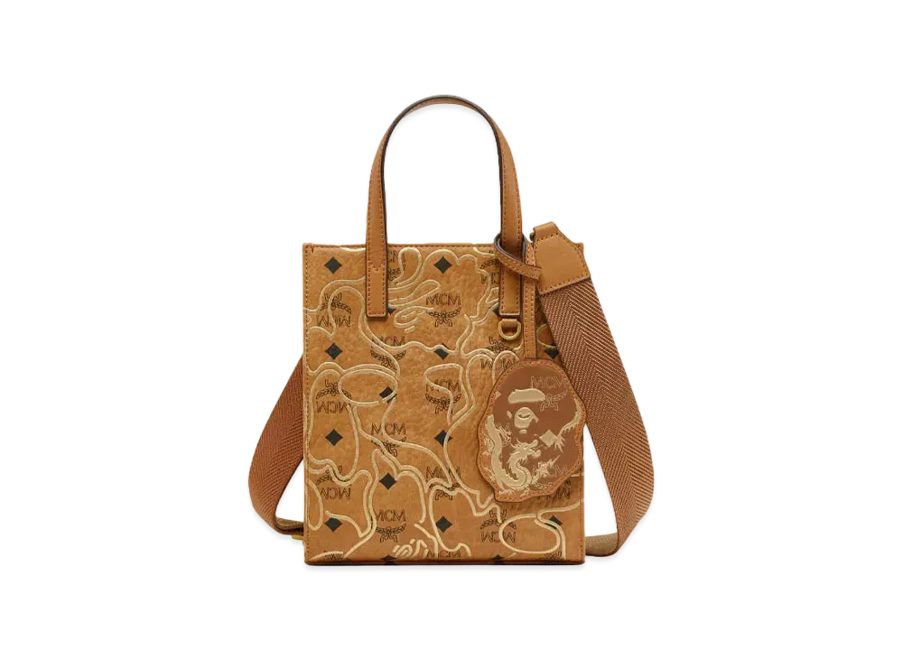 A BATHING APE x MCM Lunar New Year Mini Tote Bag "Beige"