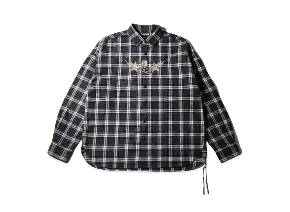 A BATHING APE x mastermind JAPAN Block Check LS Shirt 