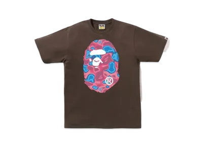 A BATHING APE Liquid Camo Big Ape Head Tee "Brown"