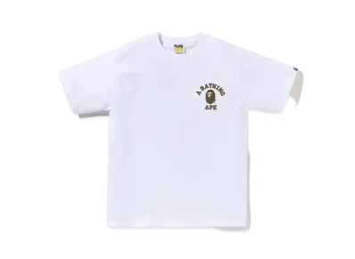 A BATHING APE Liquid Camo College ATS Tee "White"