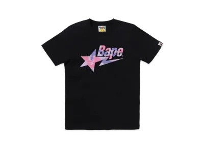 A BATHING APE Ladies Liquid Camo Bape Sta Logo Tee "Black/Purple"