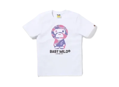 A BATHING APE Ladies Liquid Camo Baby Milo "White/Purple"