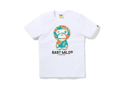 A BATHING APE Ladies Liquid Camo Baby Milo "White/Green"