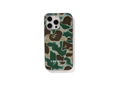 A BATHING APE Liquid Camo iPhone 15 Pro Max Case "Olive"