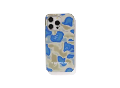 A BATHING APE Liquid Camo iPhone 15 Pro Max Case "Blue"