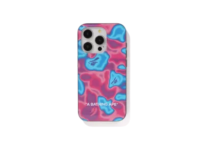 A BATHING APE Liquid Camo Iphone 15 Pro Case "Pink"