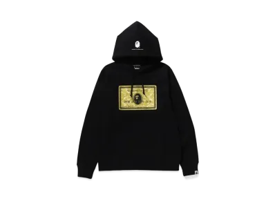 A BATHING APE Bape Card Pullover Hoodie "Black/Gold"