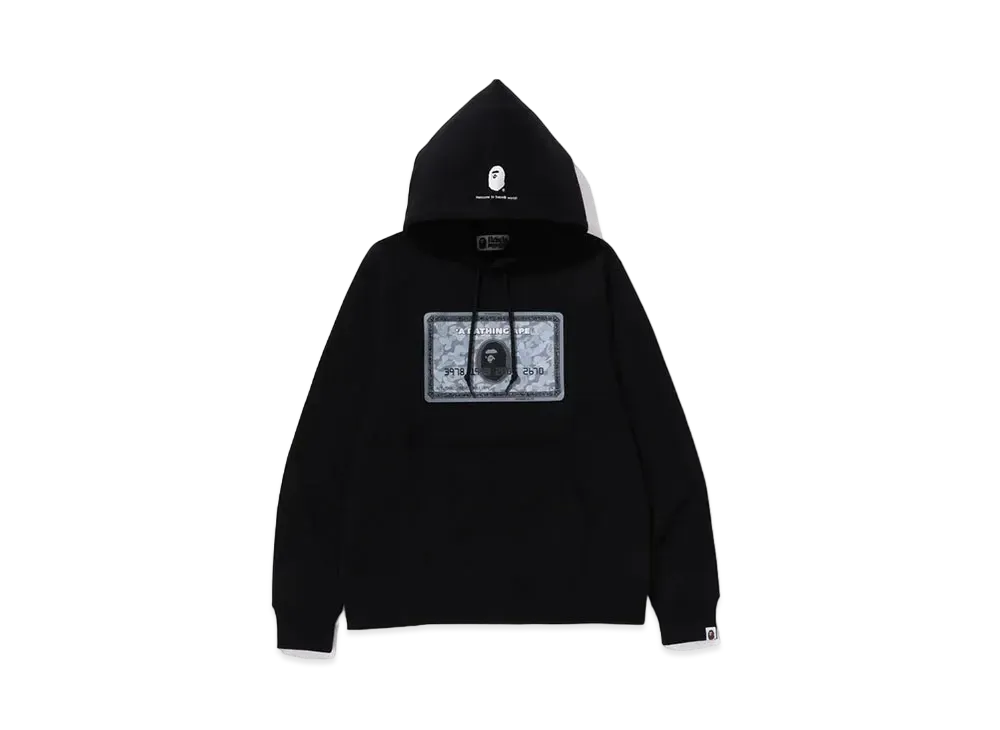 A BATHING APE Bape Card Pullover Hoodie "Black/Silver"