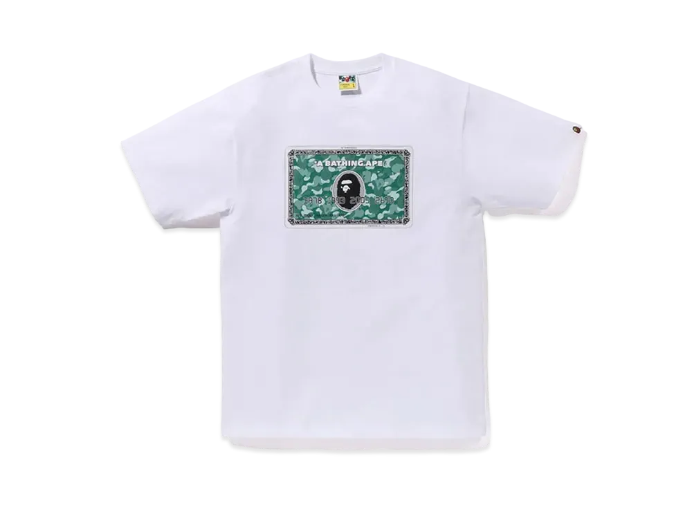 A BATHING APE Bape Card Tee "White/Green"