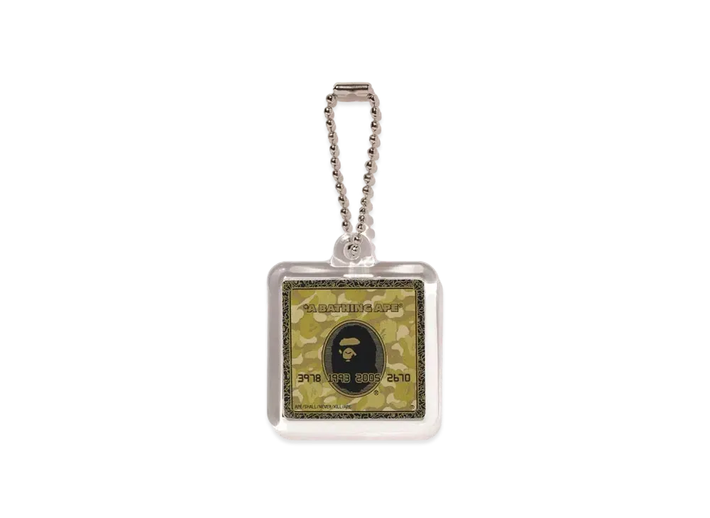 A BATHING APE Bape Card Keychain "Gold"