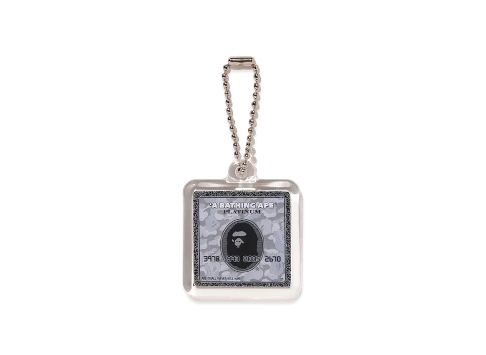 A BATHING APE Bape Card Keychain "Silver"