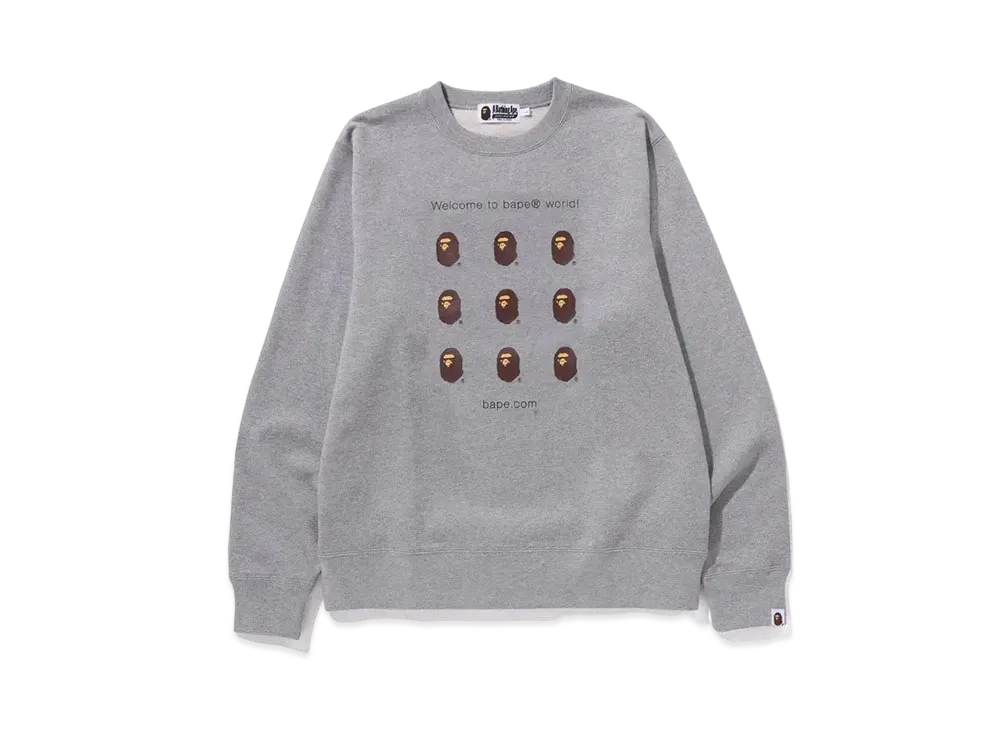 A BATHING APE Bape.com Crewneck "Gray"