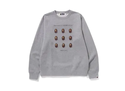A BATHING APE Bape.com Crewneck "Gray"