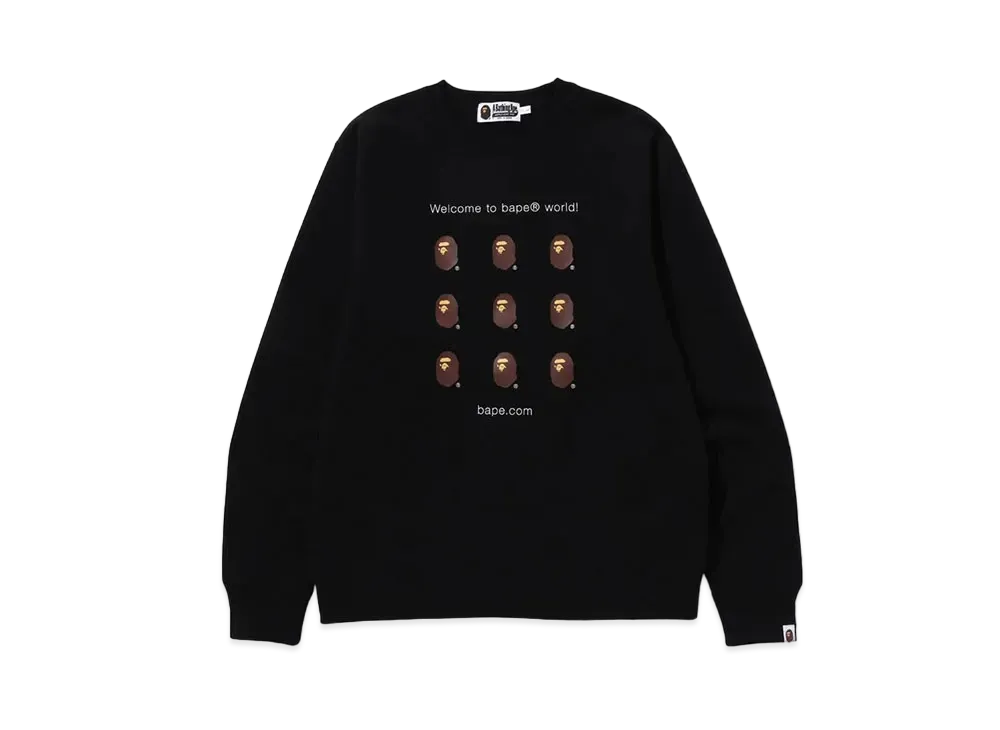 A BATHING APE Bape.com Crewneck "Black"
