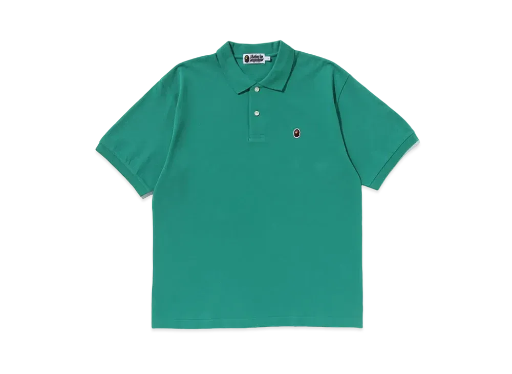 A BATHING APE One Point Relaxed Fit Polo Shirt "Green
