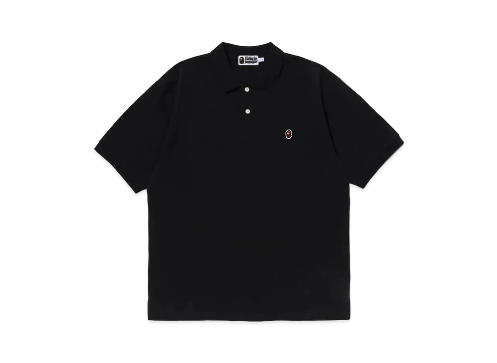 A BATHING APE One Point Relaxed Fit Polo Shirt "Black