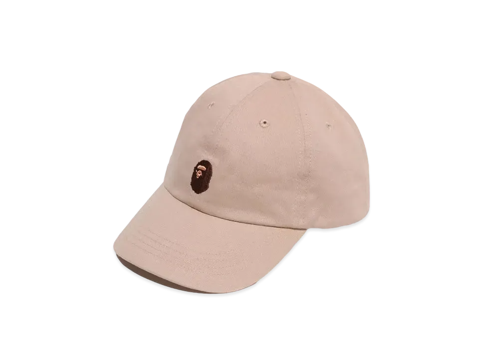 A BATHING APE Ape Head One Point Cap "Beige