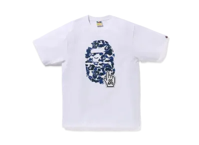 A BATHING APE Bape Camo Go Ape Pointer Big Ape Head Tee "White