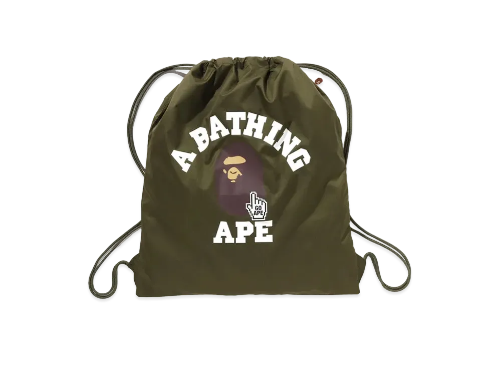 GO APE POINTER COLLEGE BAPEC ナップサック　限定 楽天市場】A BATHING APE GO APE POINTER COLLEGE KNAPSACK ア