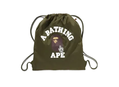 A BATHING APE Go Ape Pointer College Knapsack "Olive"