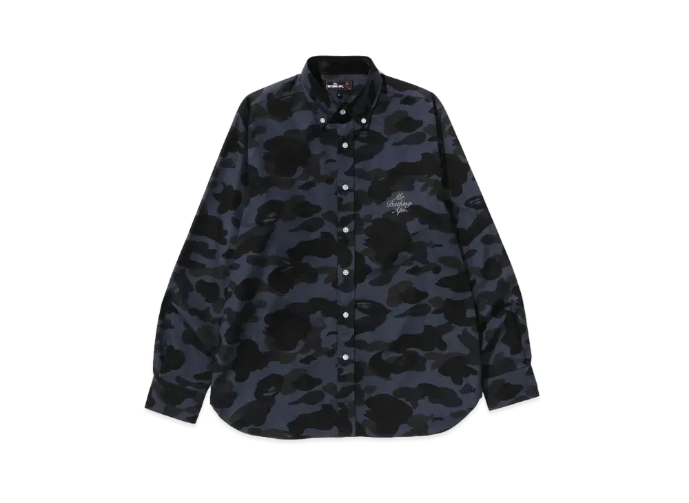 A BATHING APE 1st Camo Button Down Shirt "Black"