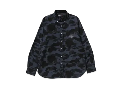 A BATHING APE 1st Camo Button Down Shirt "Black"