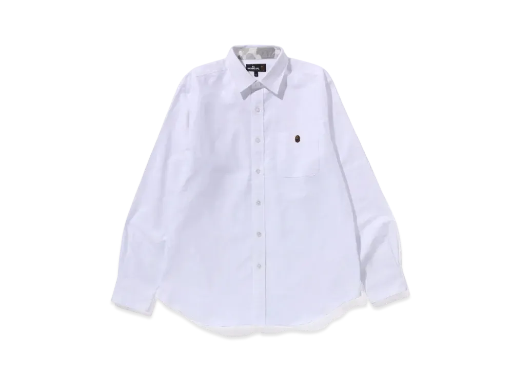 A BATHING APE One Point Oxford Shirt "White"