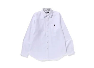 A BATHING APE One Point Oxford Shirt "White"