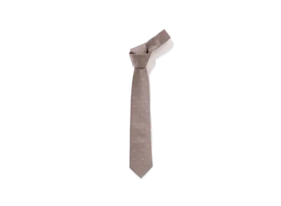A BATHING APE Monogram Pattern Tie "Brown"