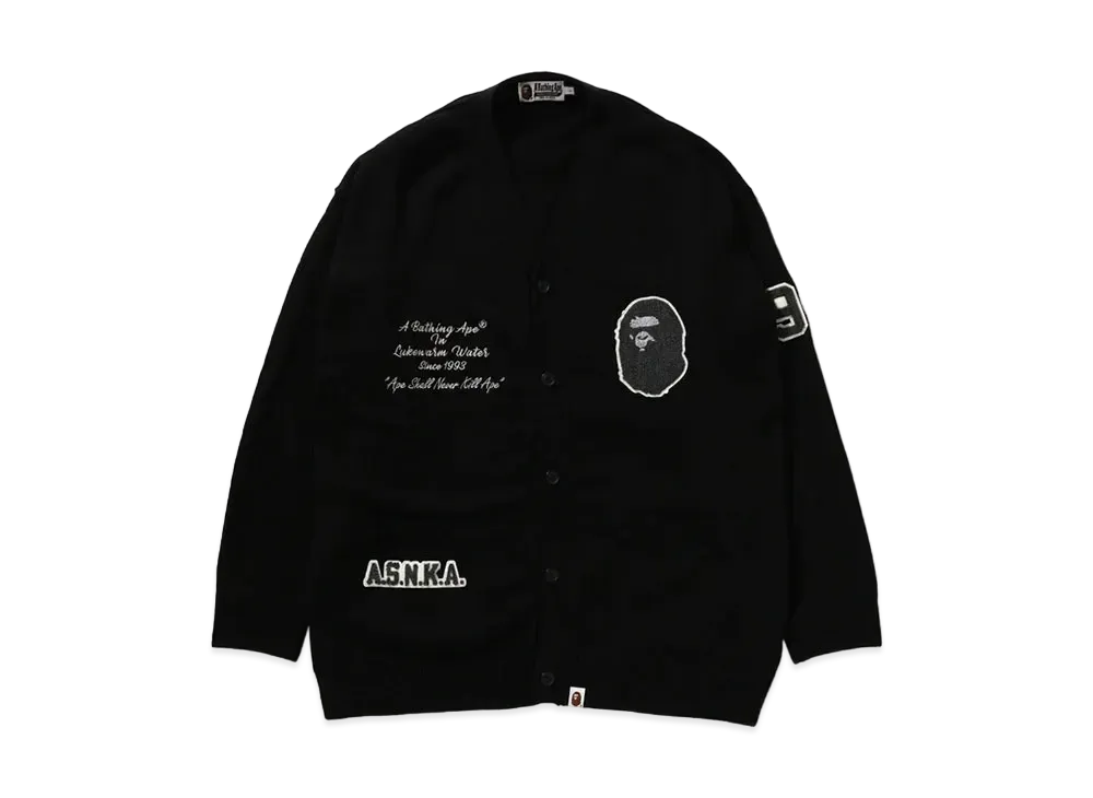 A BATHING APE Bape Knit Cardigan "Black"
