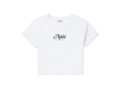 A BATHING APE Bow Front Graphic Slim Cut Tee "White"