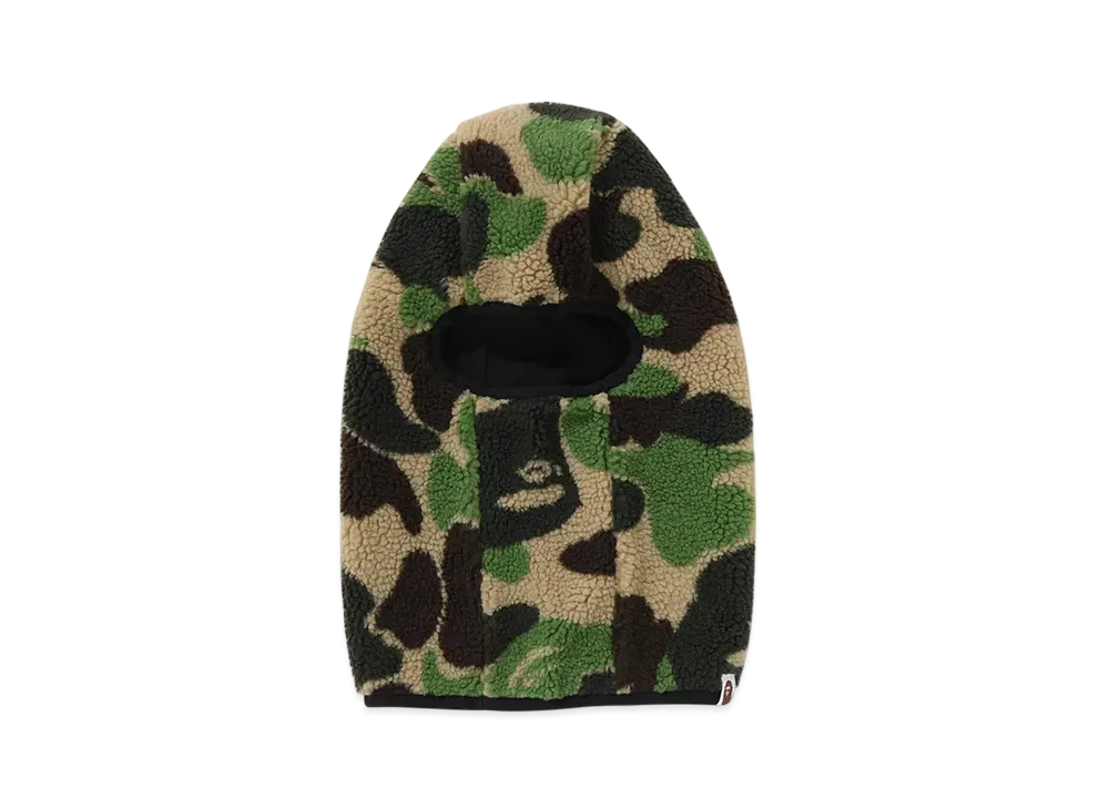 A BATHING APE ABC Camo Boa Fleece Balaclava "Green"