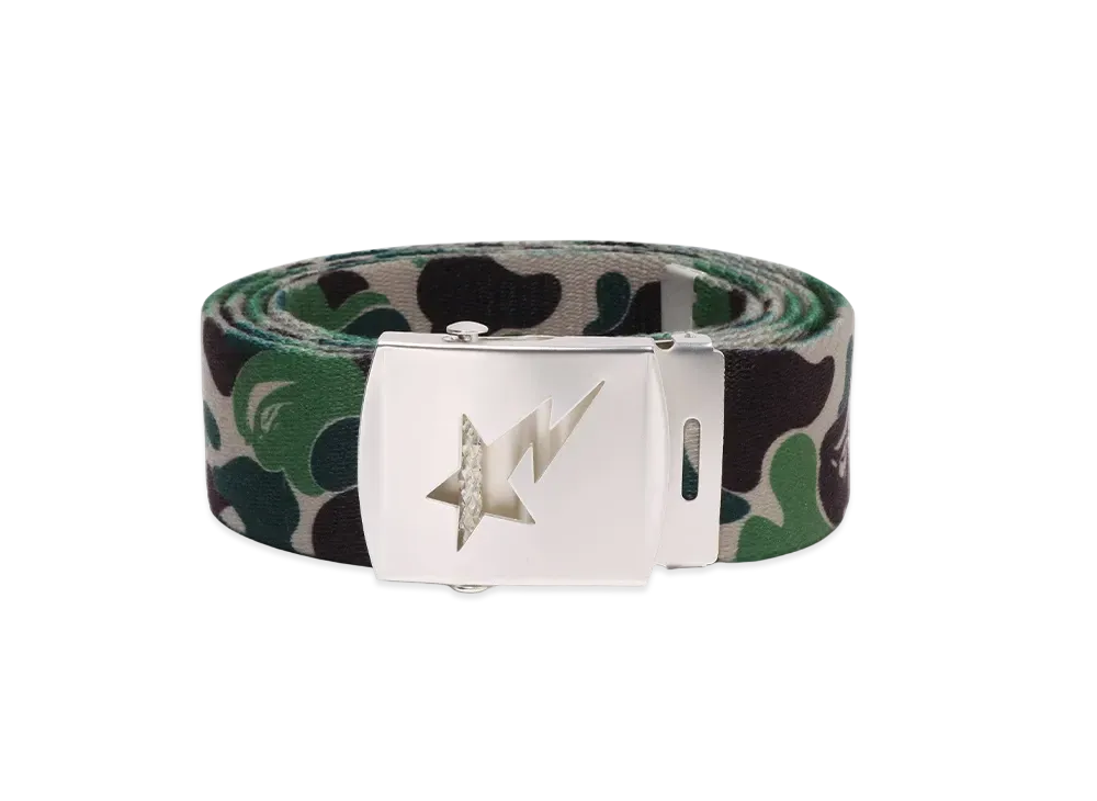 A BATHING APE ABC Camo GI Belt "Green"
