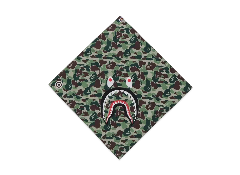 A BATHING APE ABC Camo Shark Bandana "Green"