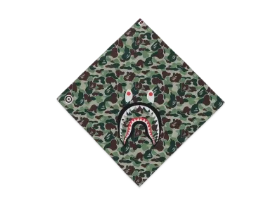 A BATHING APE ABC Camo Shark Bandana "Green"