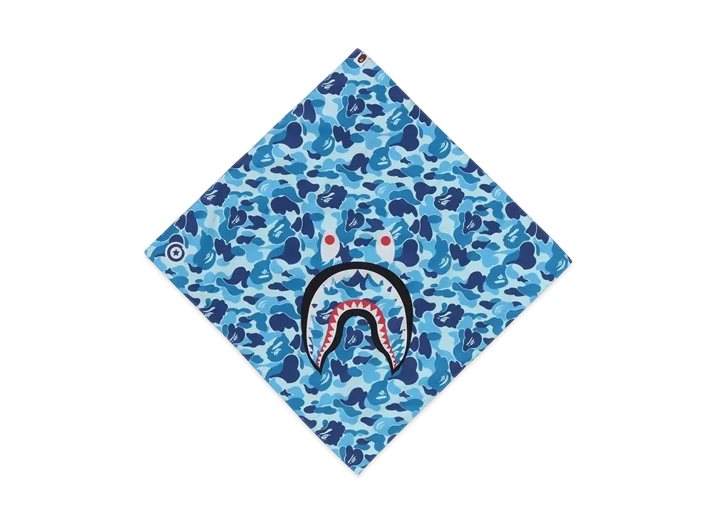 A BATHING APE ABC Camo Shark Bandana "Blue"