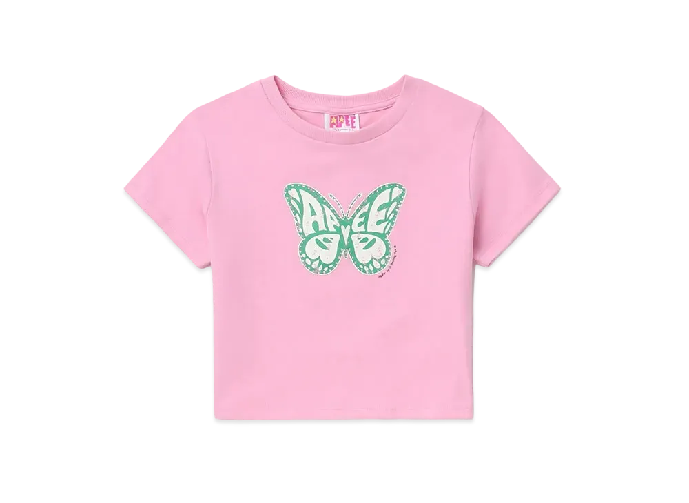 A BATHING APE Graphic Slim Cut Tee "Pink"