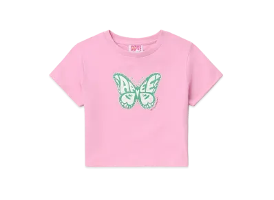 A BATHING APE Graphic Slim Cut Tee "Pink"