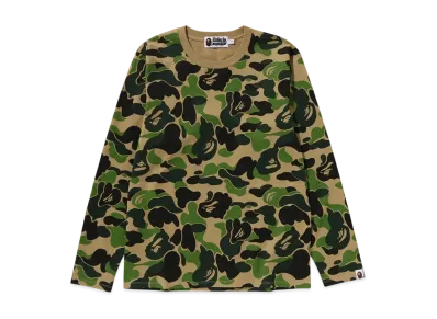 A BATHING APE Ladies ABC Camo LS Tee "Green"