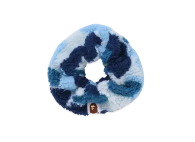 A BATHING APE Ladies ABC Camo Boa Scrunchie "Blue"