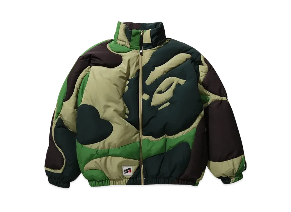 A BATHING APE Mega ABC Camo Detachable Hoodie Puffer Down Jacket "Green"
