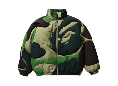 A BATHING APE Mega ABC Camo Detachable Hoodie Puffer Down Jacket "Green"