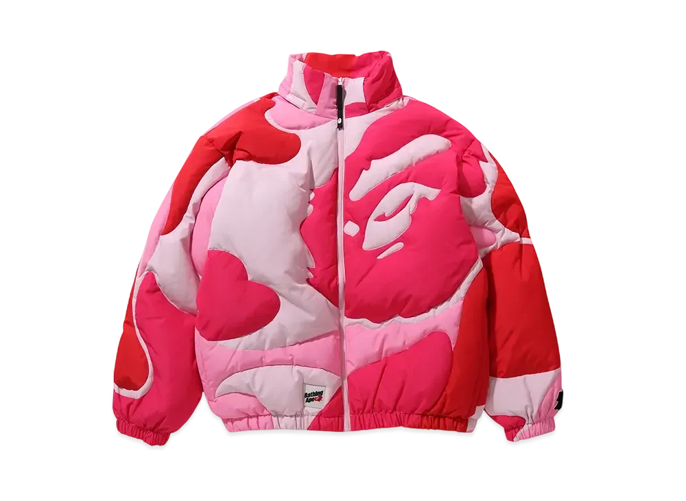 A BATHING APE Mega ABC Camo Detachable Hoodie Puffer Down Jacket "Pink"