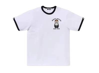A BATHING APE x Bounty Hunter Baby Milo Ringer Tee "White"