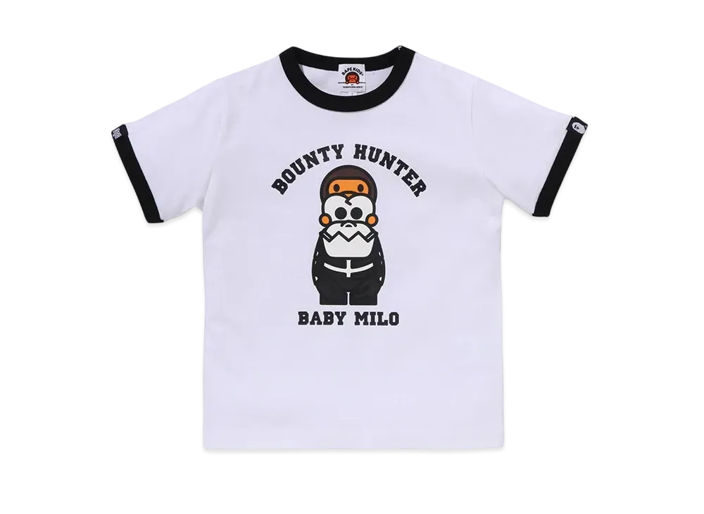 A BATHING APE x Bounty Hunter Baby Milo Ringer Tee "White"